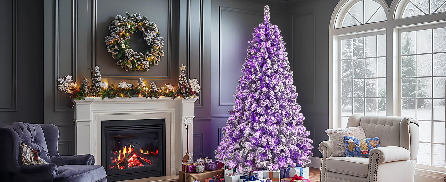 flocked christmas tree