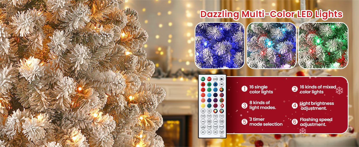 flocked christmas tree