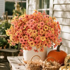 24 Bundles Autumn Outdoors Artificial Faux UV Resistant Violet & Eucalyptus & Lavender