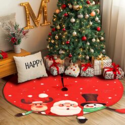 48 Inch Xmas Tree Mat Red Christmas Tree Skirt