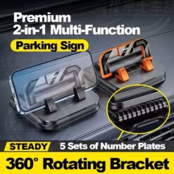 360° Dashboard Car Phone Holder with Strong Suction Cup